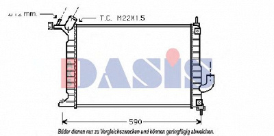 AKS DASIS 151550n -  Радиатор, охлаждение двигателя